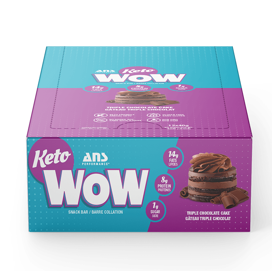 ANS Performance KetoWOW Triple Chocolate bars box of 12