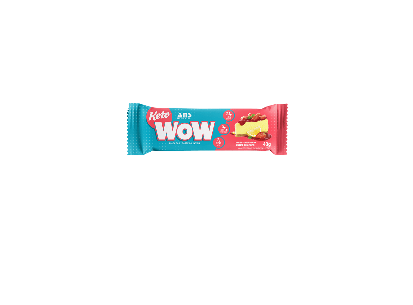 ANS Performance KetoWOW Lemon Strawberry bars box of 12