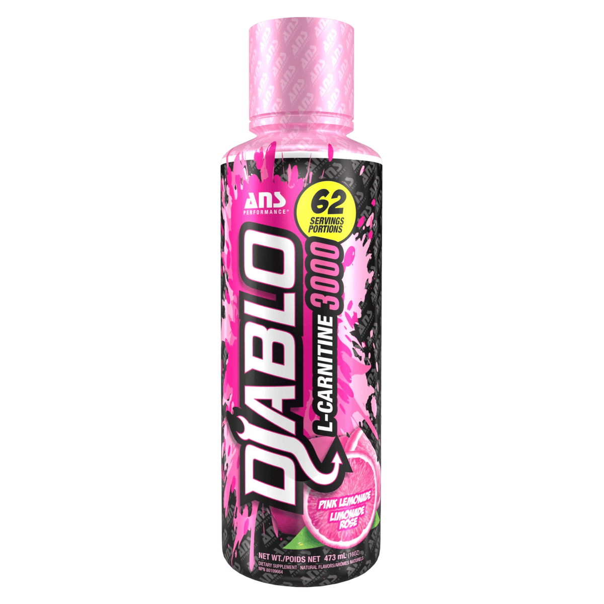 473ml Pink Lemonade | ANS Performance Diablo L-Carnitine 3000 Liquid