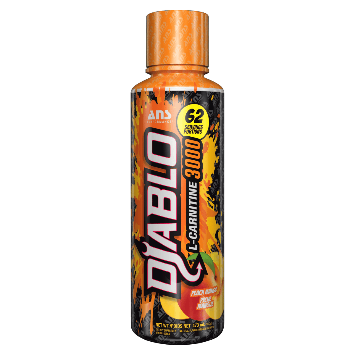 473ml Peach Mango | ANS Performance Diablo L-Carnitine 3000 Liquid