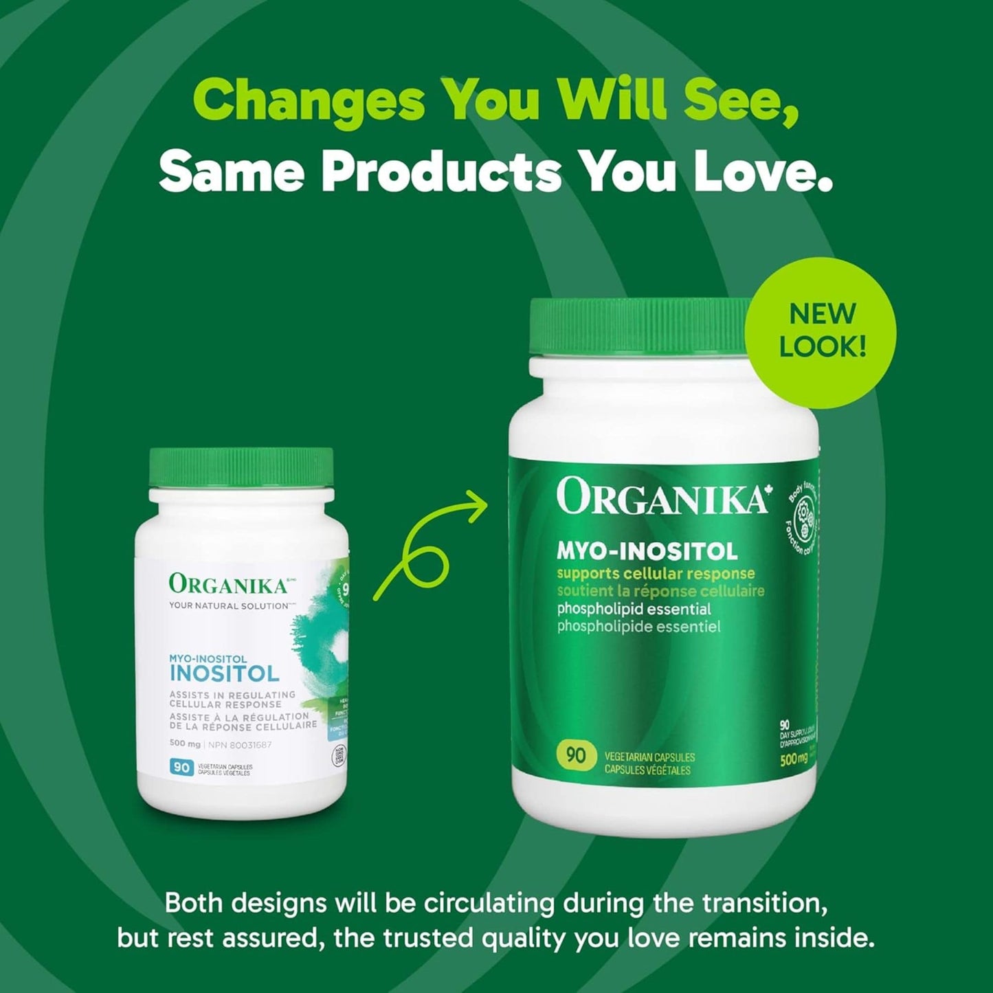 Organika Inositol (Myo-Inositol), 500mg, 90 Vegetarian Capsules