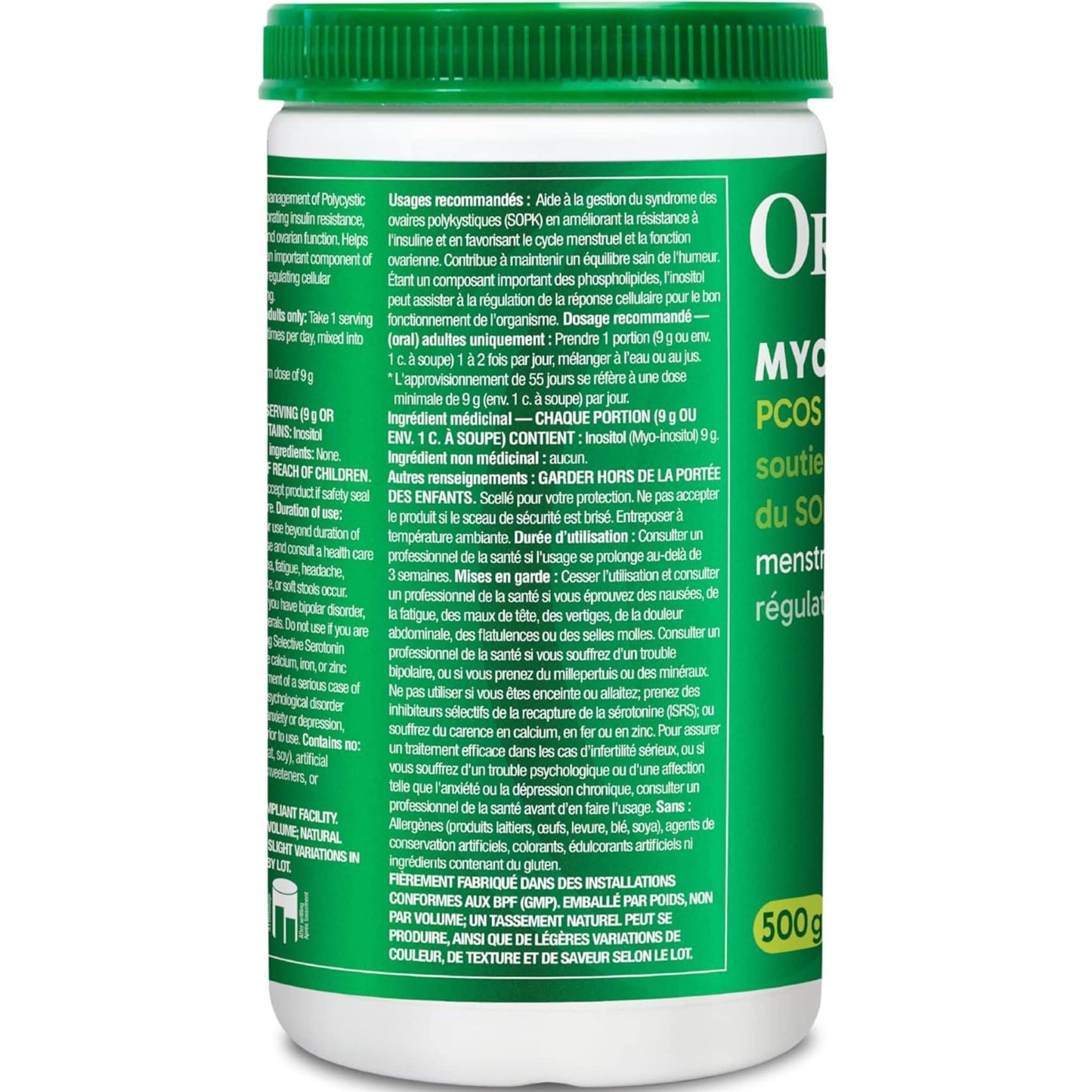 Unflavoured, 500g | Organika Myo-Inositol Powder