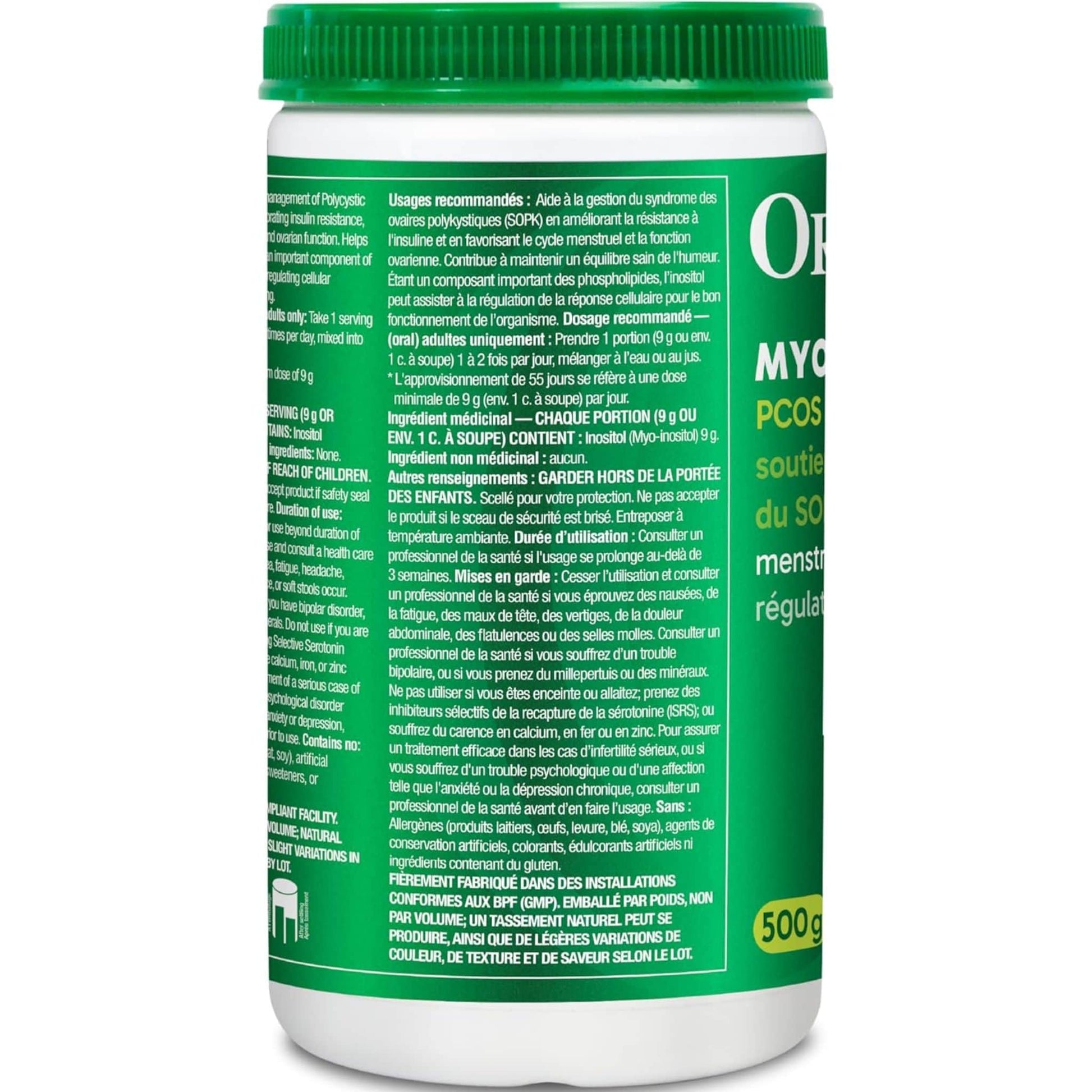 Unflavoured, 500g | Organika Myo-Inositol Powder