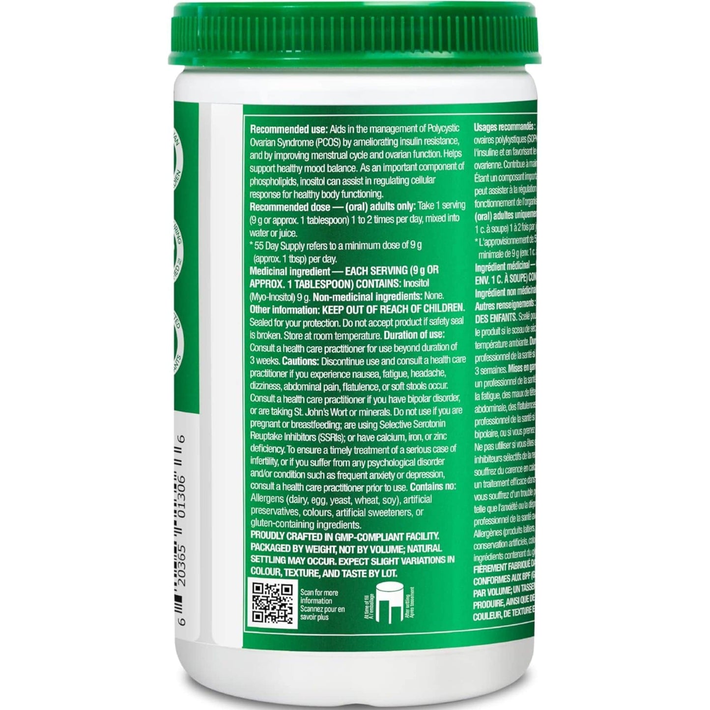 Unflavoured, 500g | Organika Myo-Inositol Powder