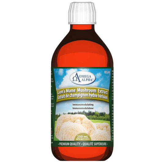 250ml | Omega Alpha Lion's Mane Mushroom Extract Immunomodulating Bottle