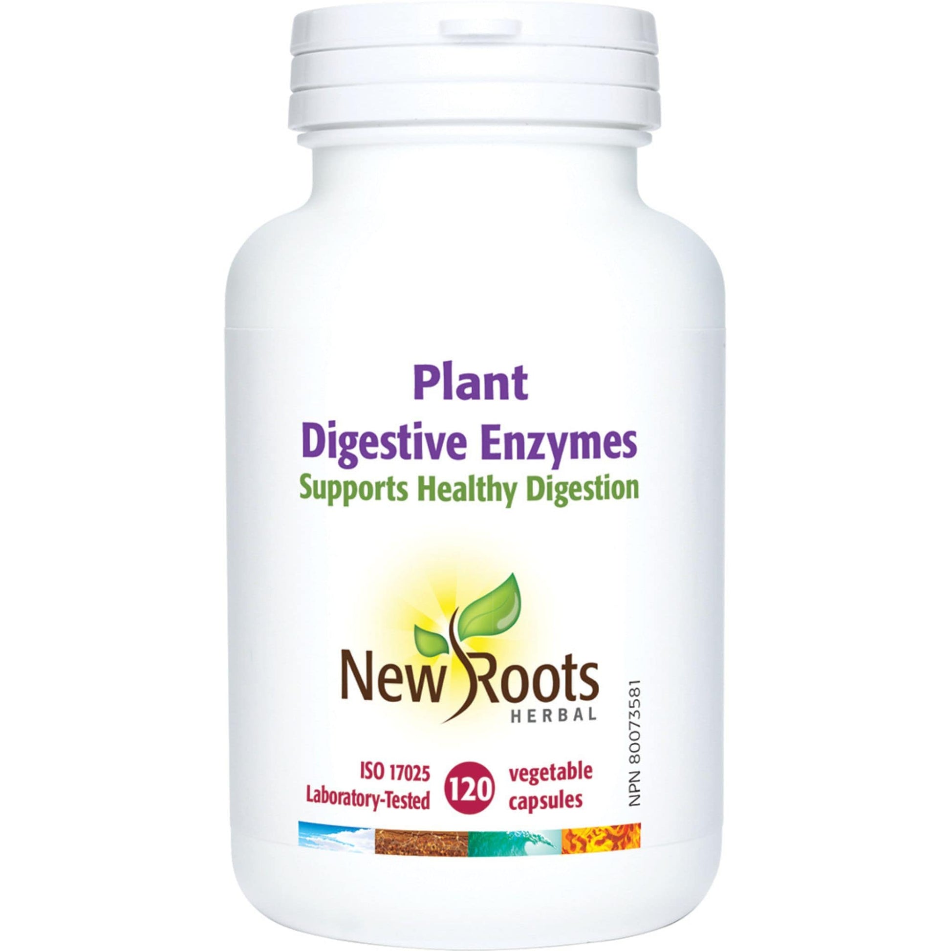 120 Vegetable Capsules | New Roots Herbal Plant Digestive Enzymes