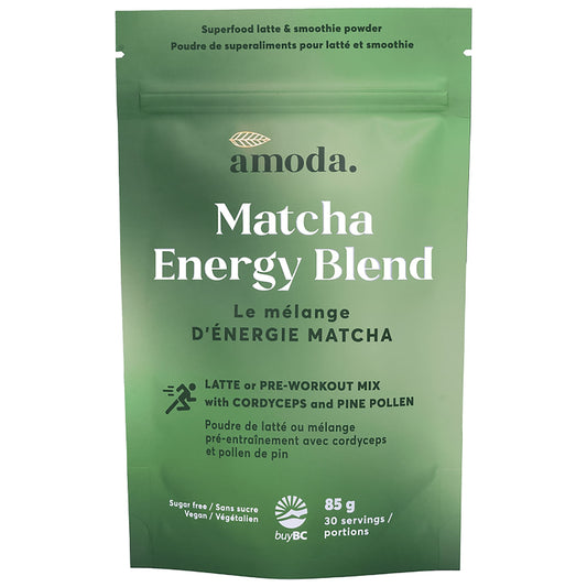 Amoda Matcha Energy Blend 85g package