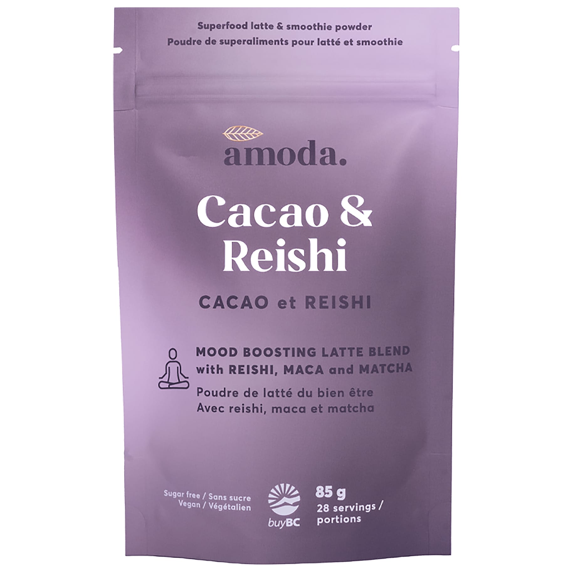 Amoda Cacao & Reishi 85g package