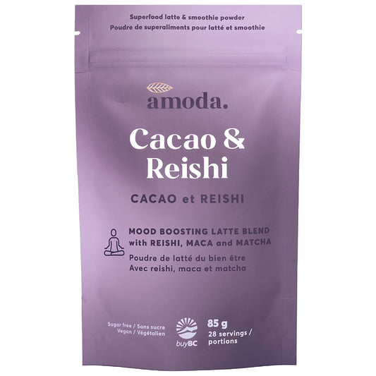 Amoda Cacao & Reishi 85g package
