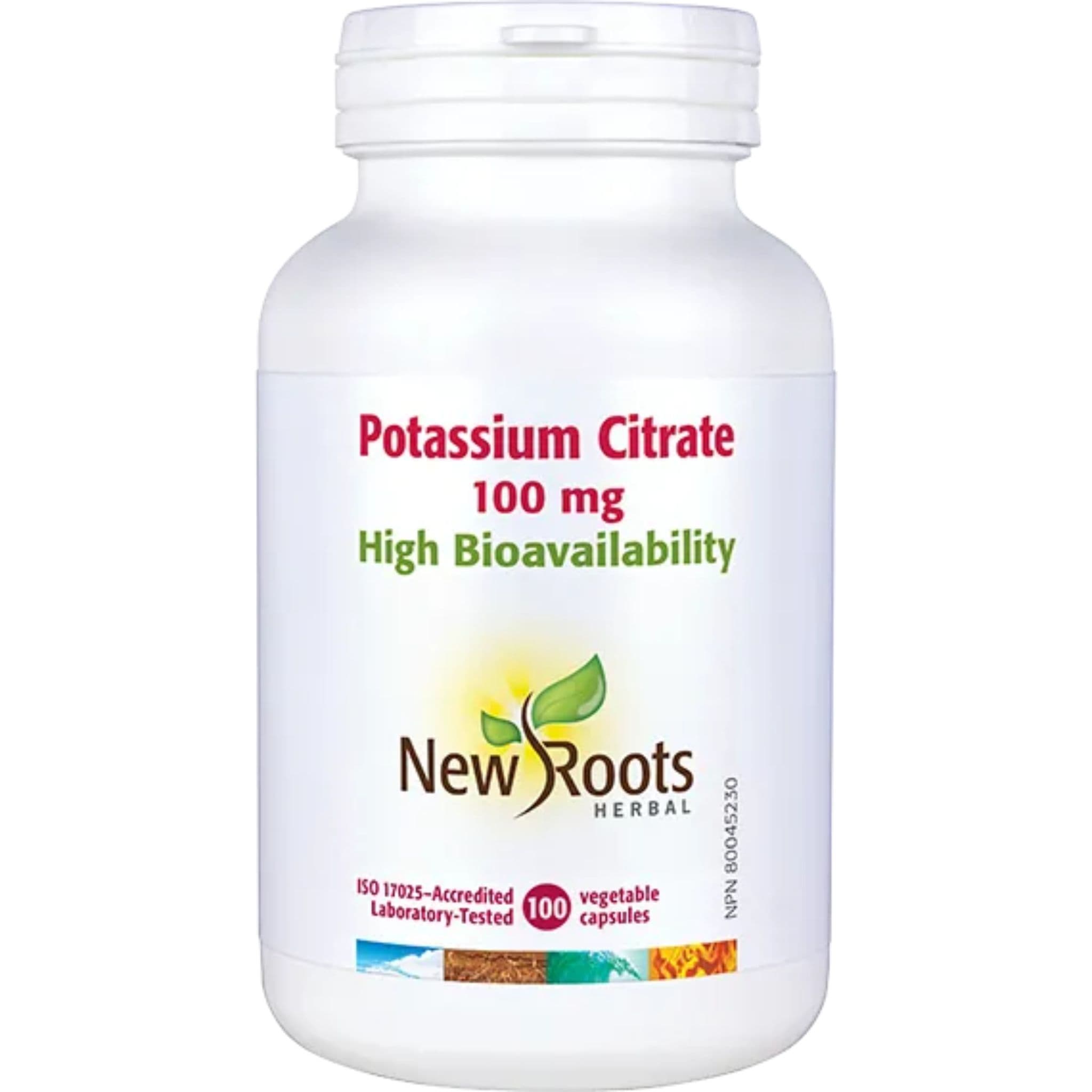 Potassium New Roots New Roots Potassium Citrate 100mg, Supports Electrolyte Balance