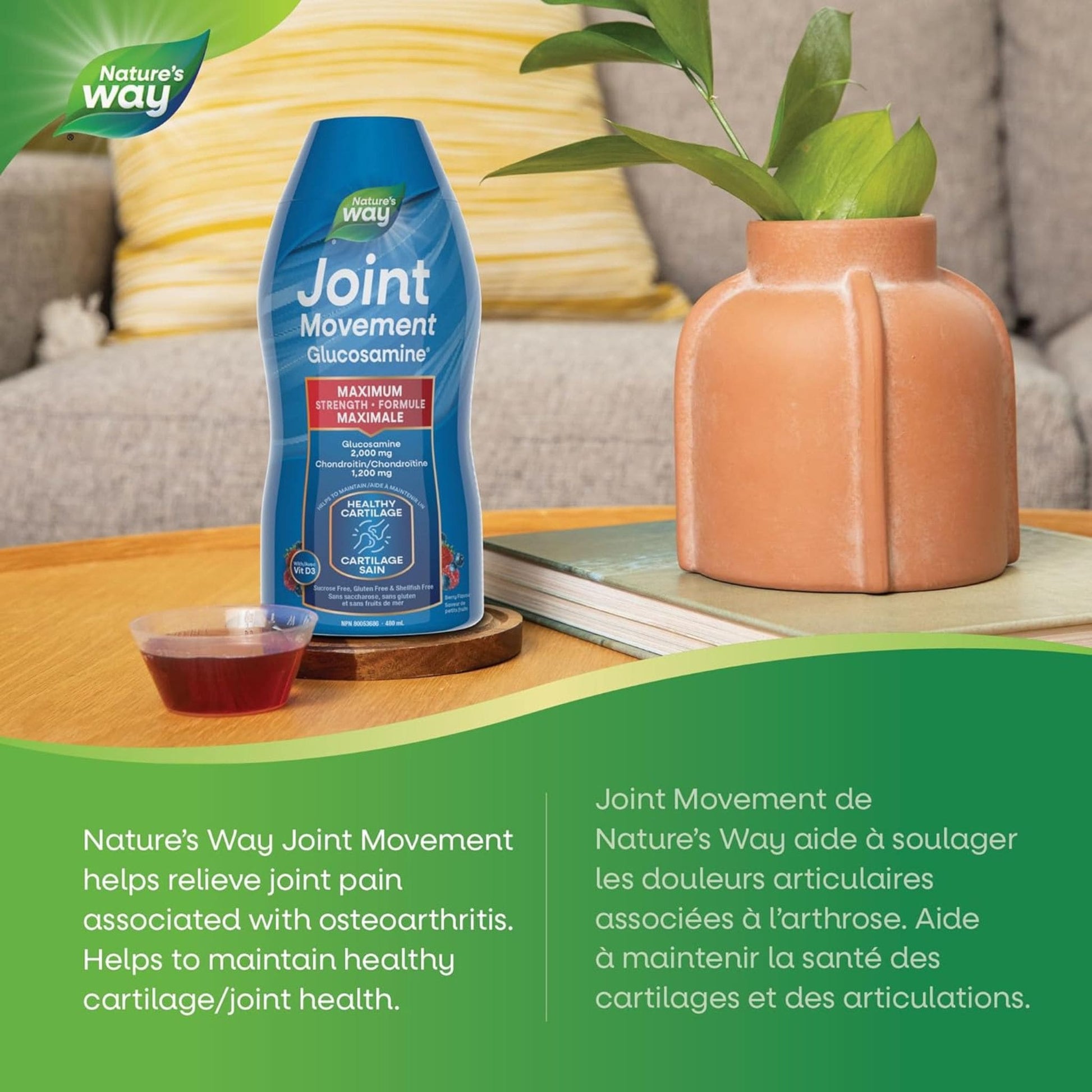 Berry Flavour, 480mL | Nature's Way Joint Movement Glucosamine, Maximum Strength