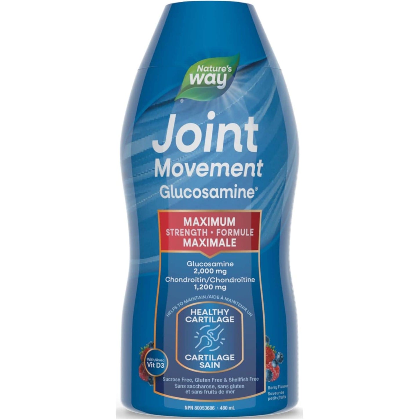 Berry Flavour, 480mL | Nature's Way Joint Movement Glucosamine, Maximum Strength