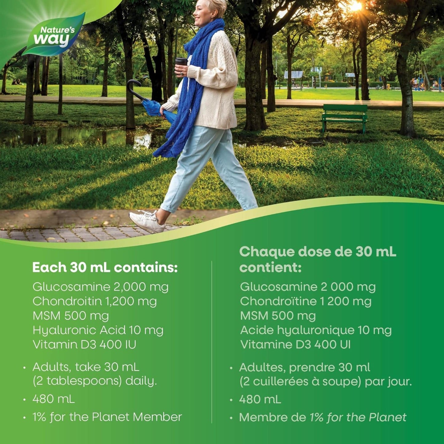 Berry Flavour, 480mL | Nature's Way Joint Movement Glucosamine, Maximum Strength