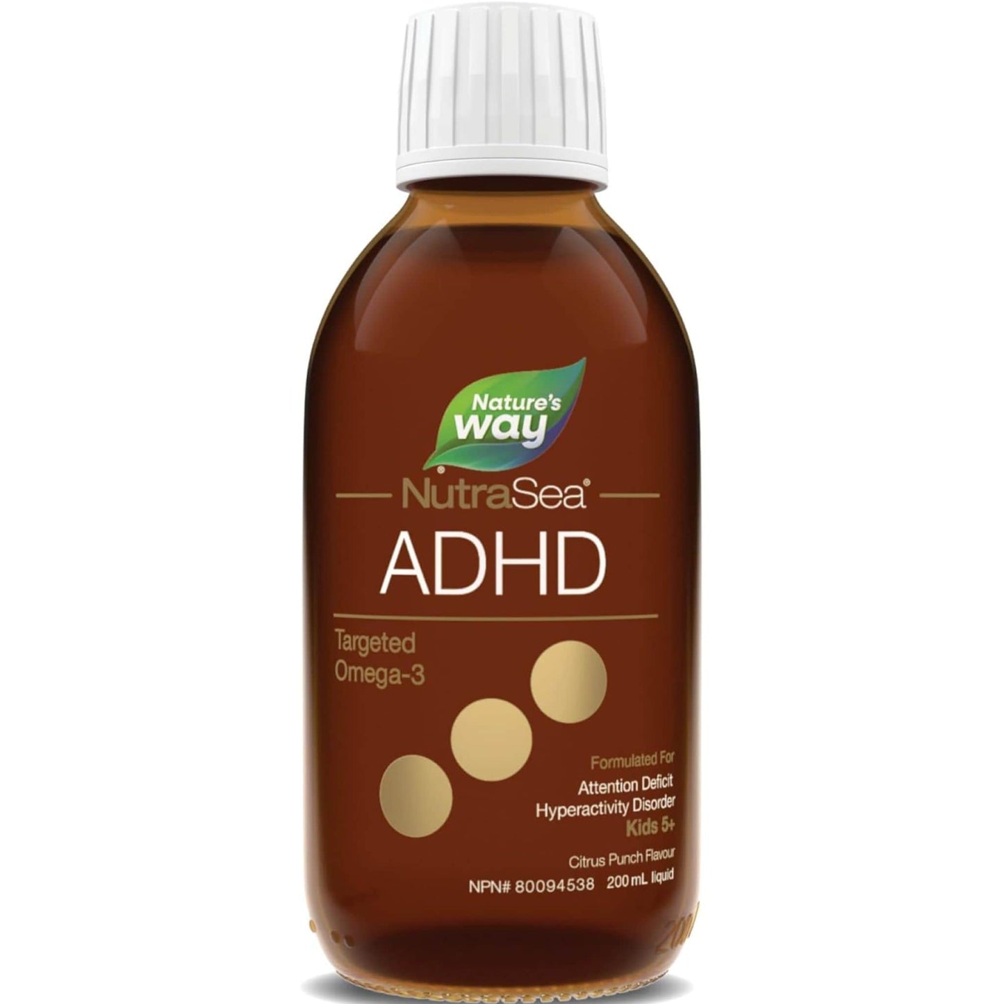 Citrus Punch Flavour, 200 mL | Nature's Way NutraSea ADHD Targeted Omega-3 Kids 5+