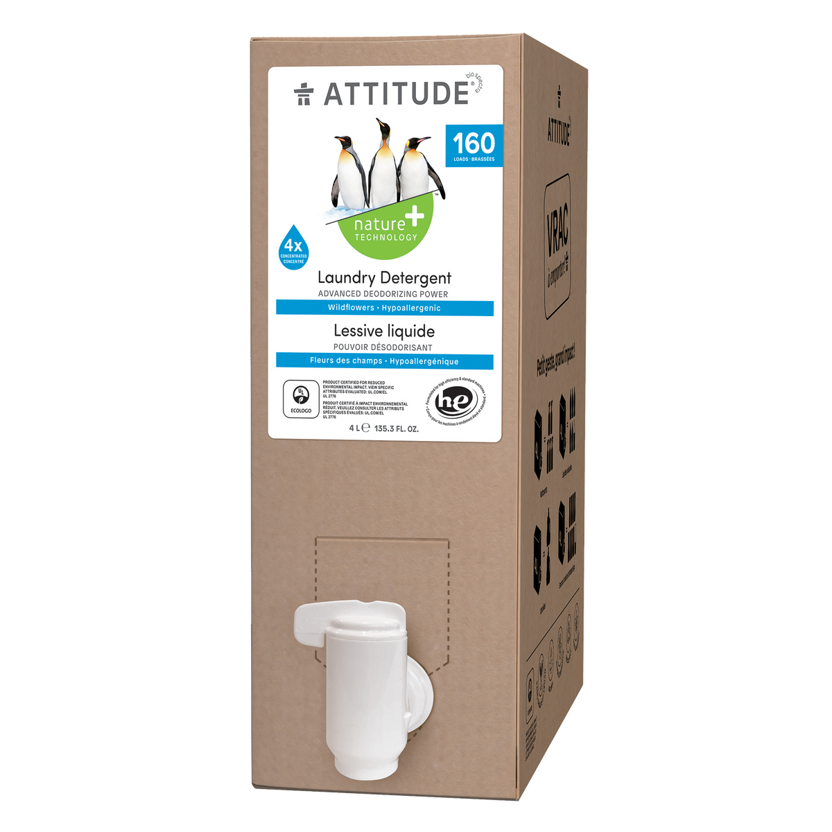 Attitude Laundry Detergent Wildflowers 4L (160 loads)