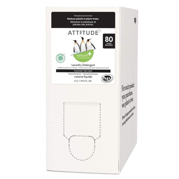 Attitude Laundry Detergent Unscented 2L (80 loads)