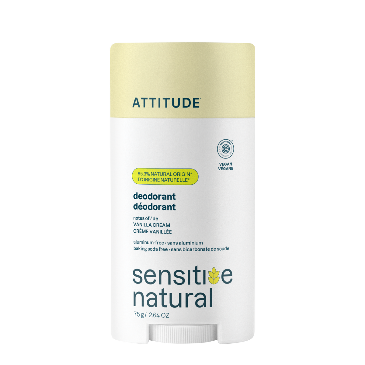 Attitude Sensitive Skin Deodorant Vanilla Cream Twist Stick