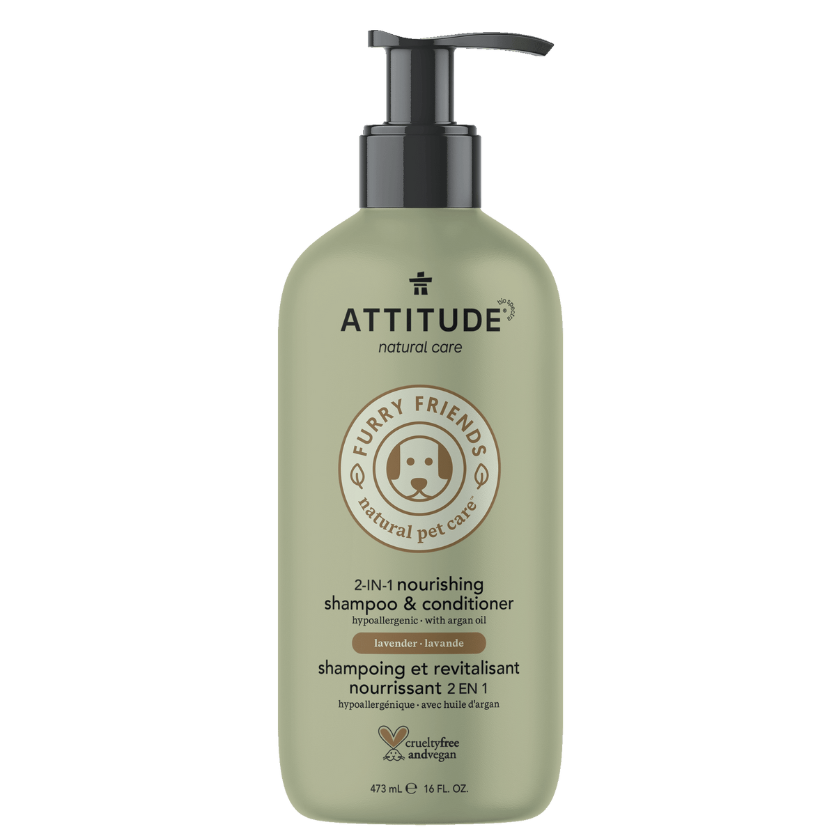Attitude Furry Friends Pet Shampoo 2-in-1 Nourishing Shampoo & Conditioner 473ml