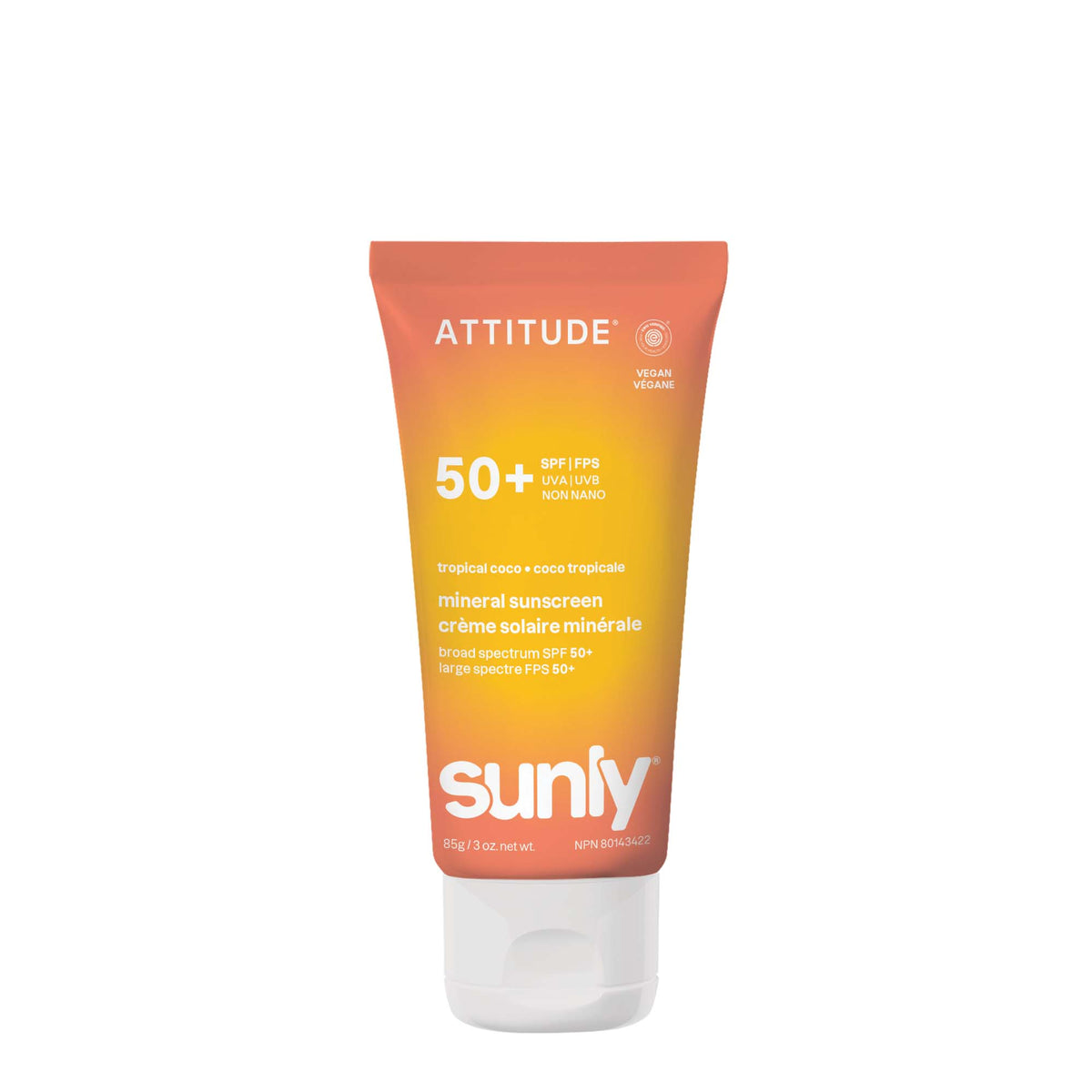 Attitude Sunly SPF 50+ Mineral Sunscreen Lotion 85g Tropical Coco