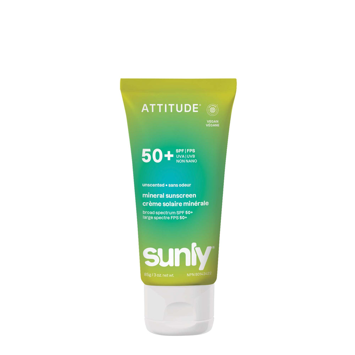 Attitude Sunly SPF 50+ Mineral Sunscreen Lotion 85g Unscented