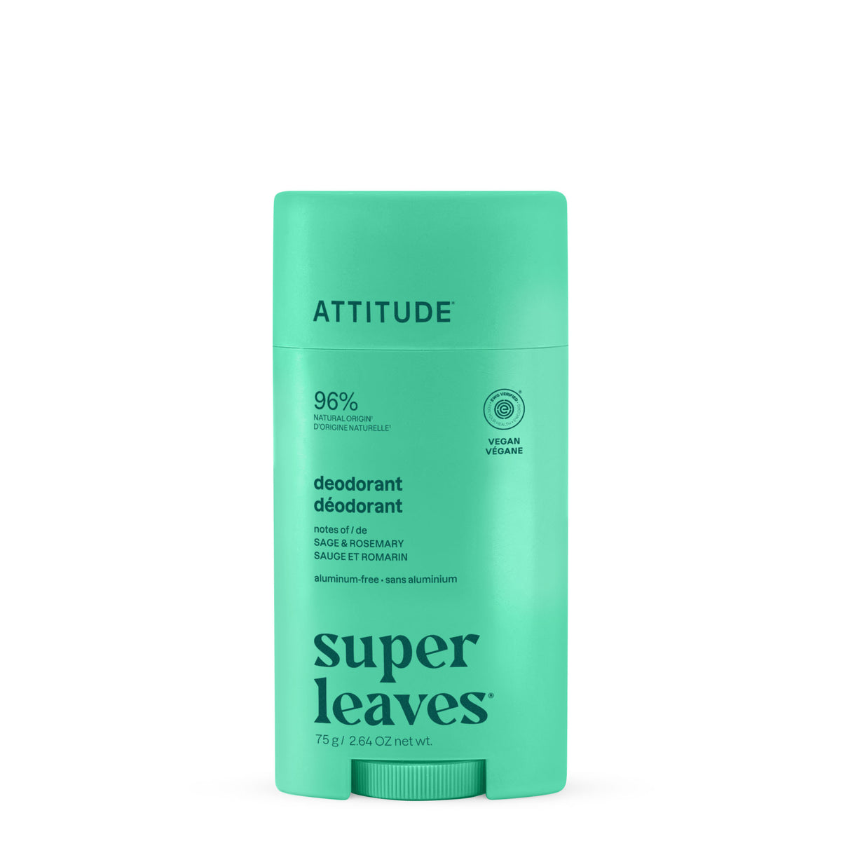 Attitude Super Leaves Deodorant Sage & Rosemary Twist Stick