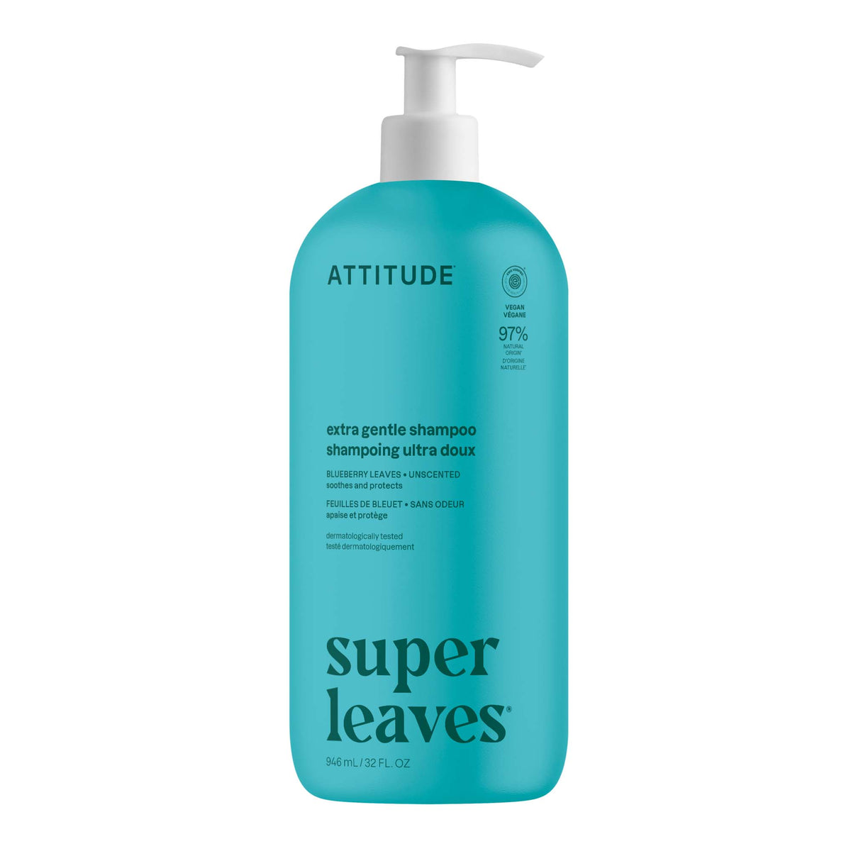 Attitude Super Leaves Extra Gentle Unscented Shampoo 946ml