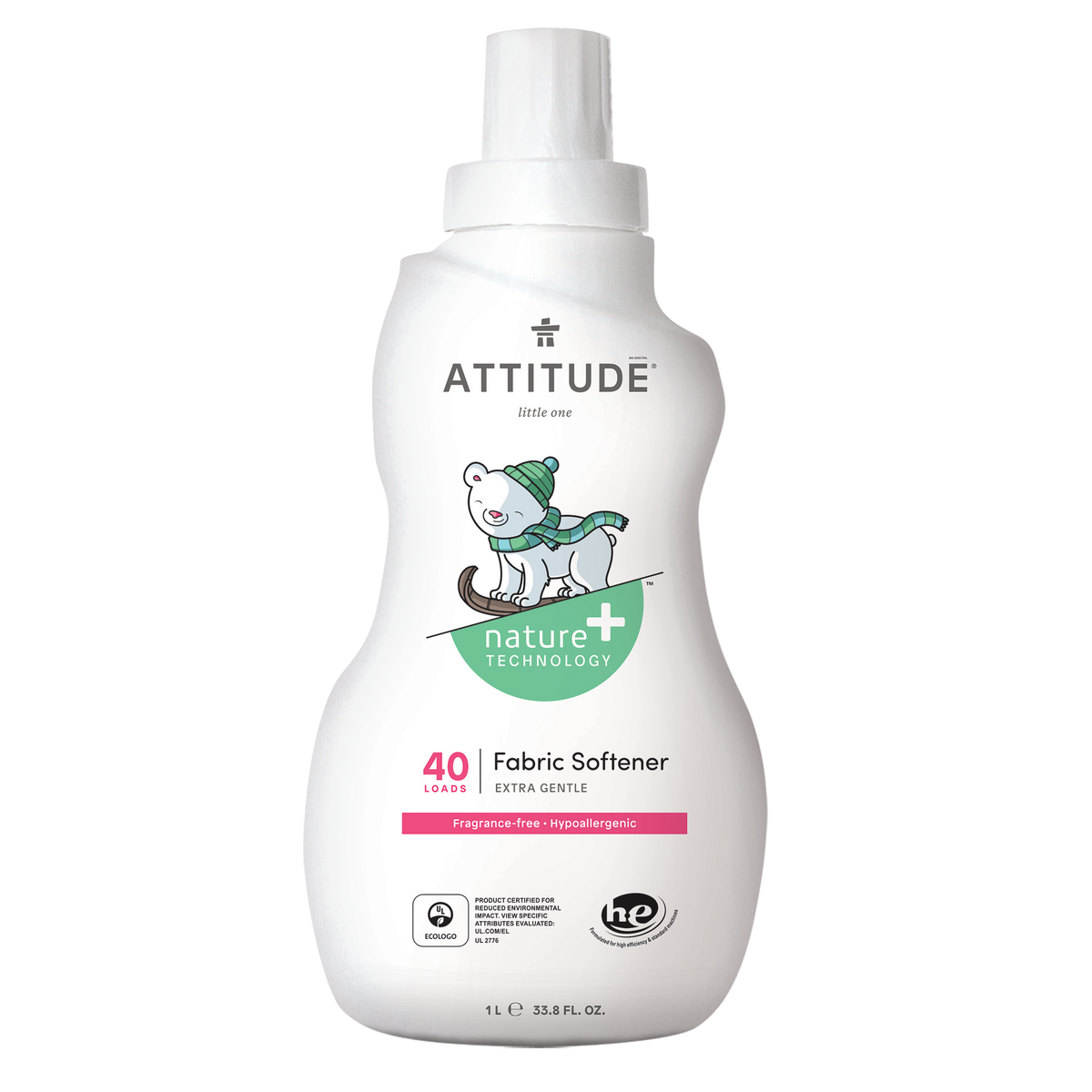 Attitude Fabric Softener Little Ones Fragrance-Free 1L (40 loads)