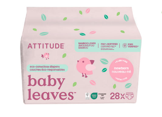 Attitude Bamboo Baby Diapers Newborn (up to 4 kg) 28 Diapers