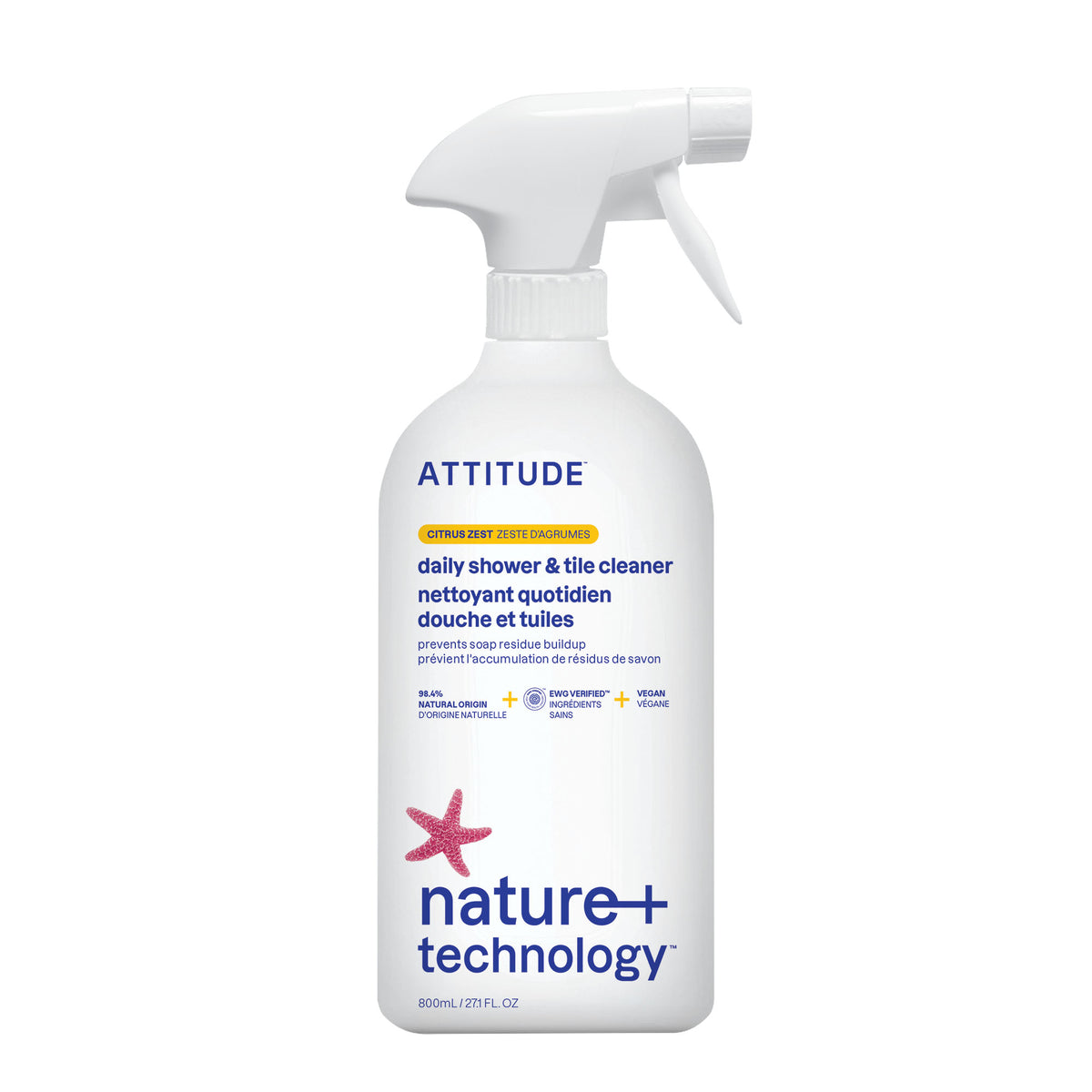 Attitude Daily Shower & Tile Cleaner, Citrus Zest Citrus Zest 800ml