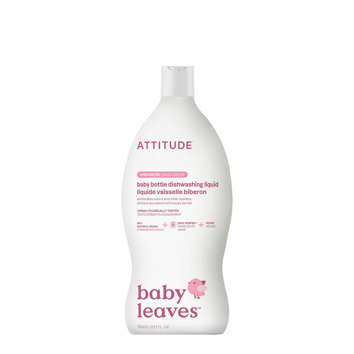 Attitude Baby Bottle & Dishwashing Liquid, Fragrance-Free Fragrance-Free 700ml