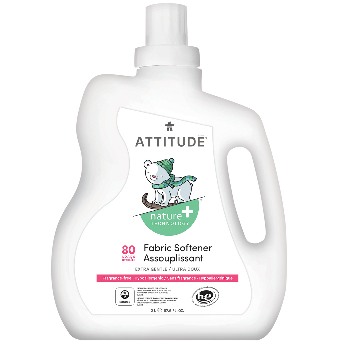 Attitude Fabric Softener Little Ones Fragrance-Free 2L (80 loads)