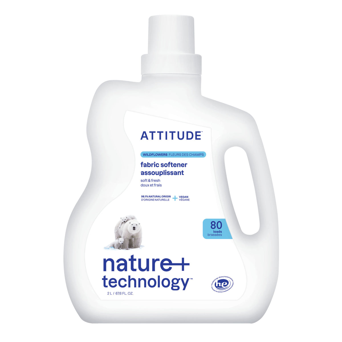 Attitude Fabric Softener Wildflowers 2L (80 loads)