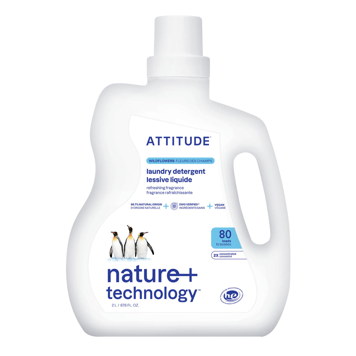 Attitude Laundry Detergent Wildflowers 2L (80 loads)