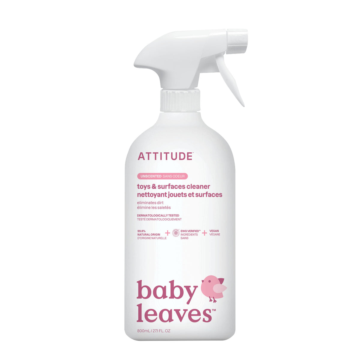 Attitude Toy & Surface Cleaner, Unscented Unscented 800ml