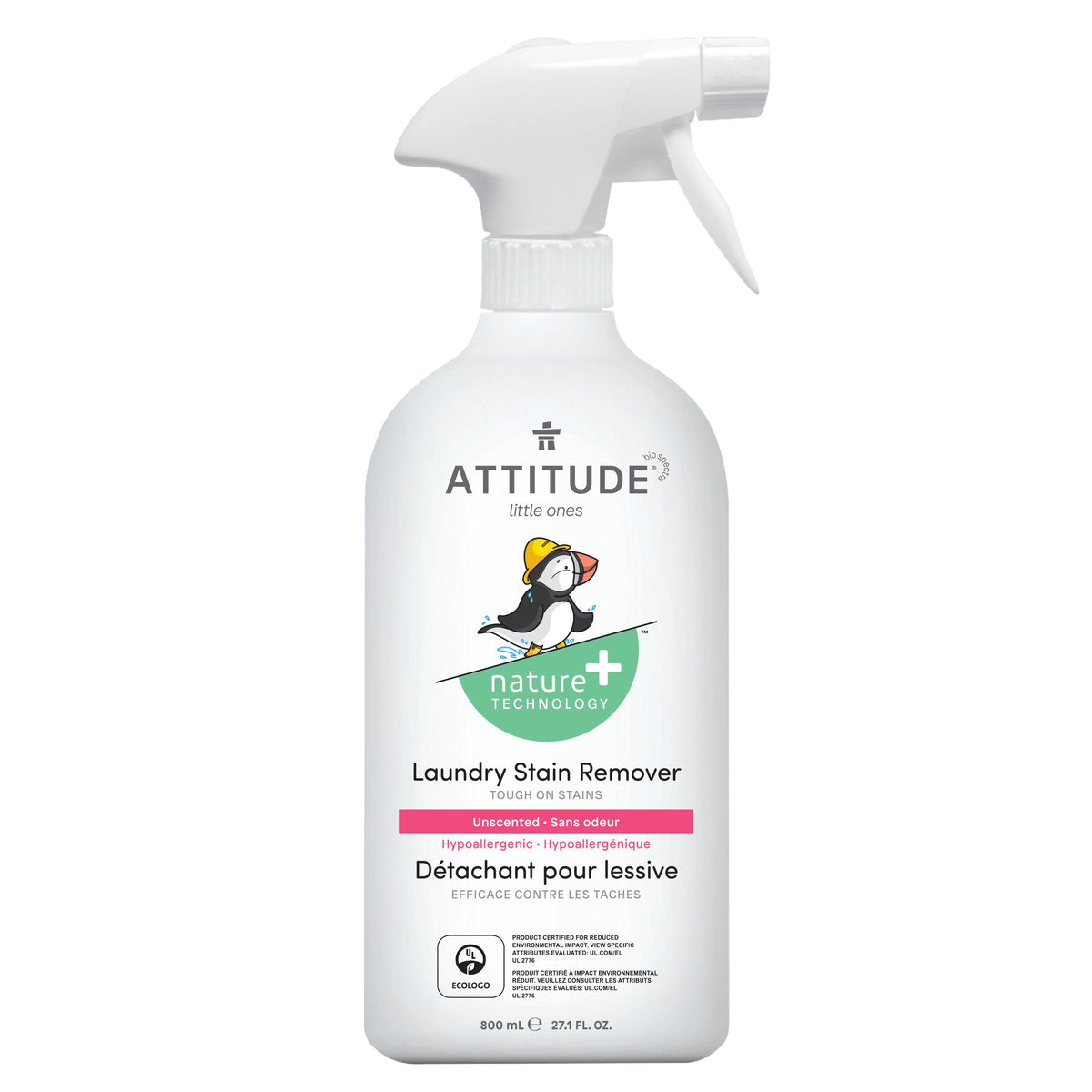 Attitude Laundry Stain Remover Little Ones Fragrance-Free 800ml