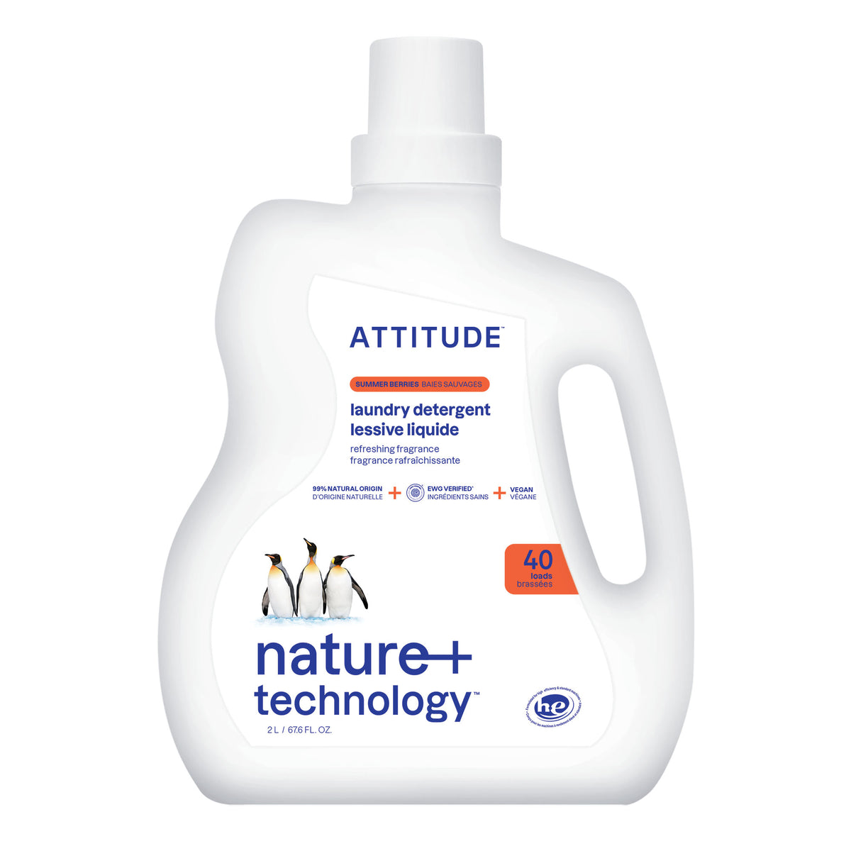 Attitude Laundry Detergent Summer Berries 2L (40 loads)