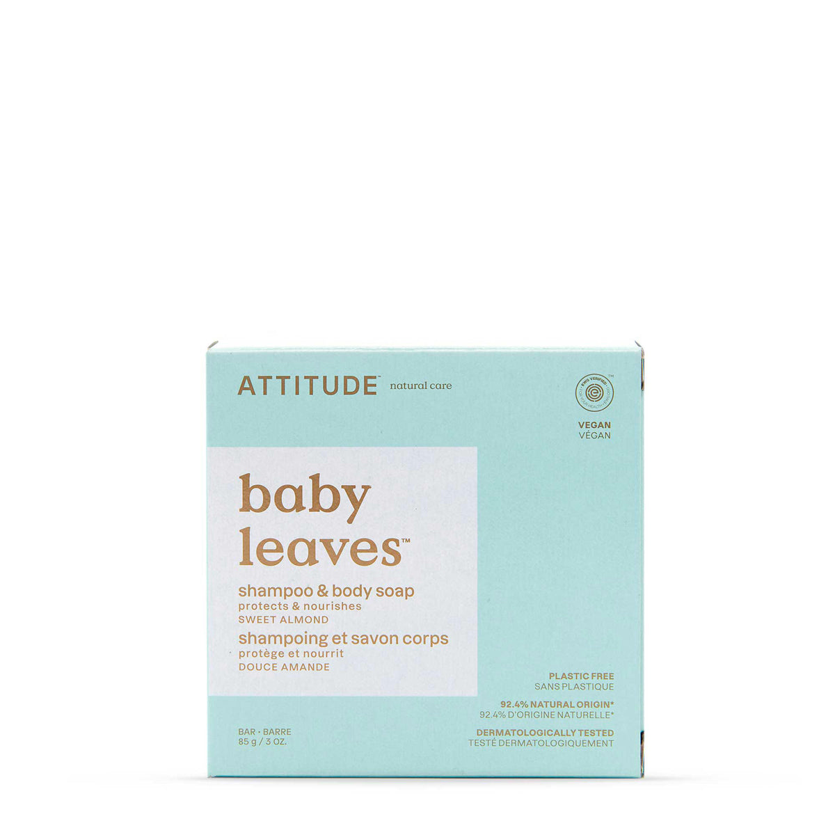 Attitude Baby 2-in-1 Shampoo & Body Soap Bar Sweet Almond 85g