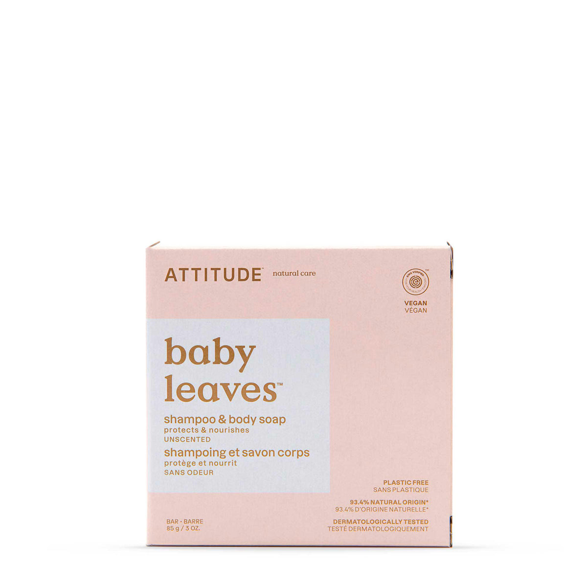 Attitude Baby 2-in-1 Shampoo & Body Soap Bar Unscented 85g