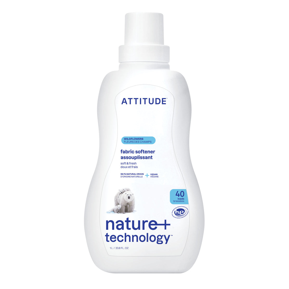 Attitude Fabric Softener Wildflowers 1L (40 loads)