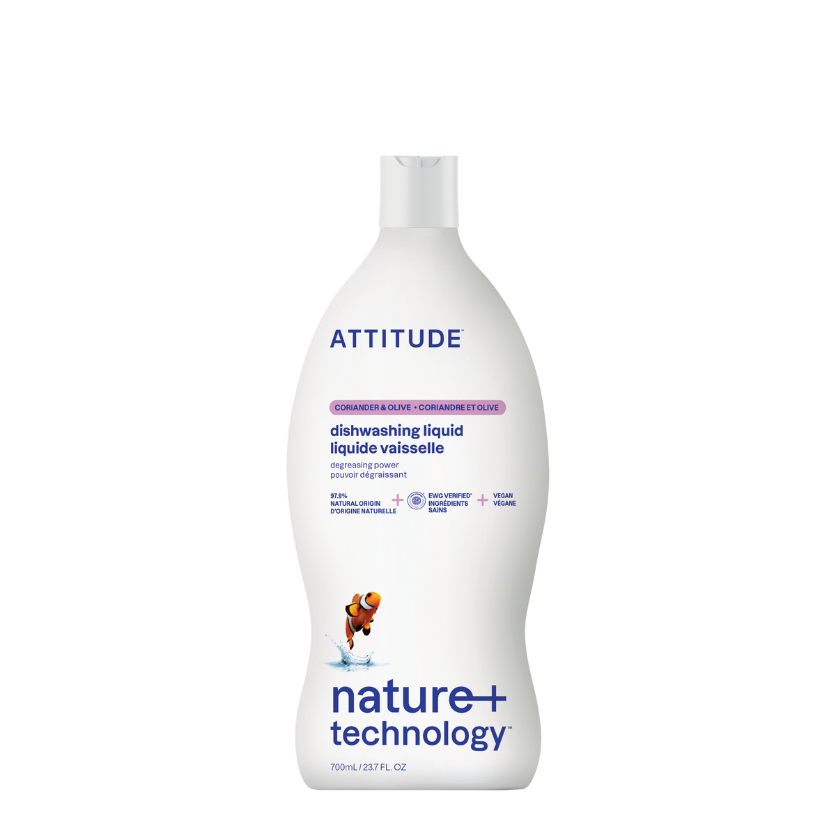 Attitude Dishwashing Liquid Coriander & Olive 700ml