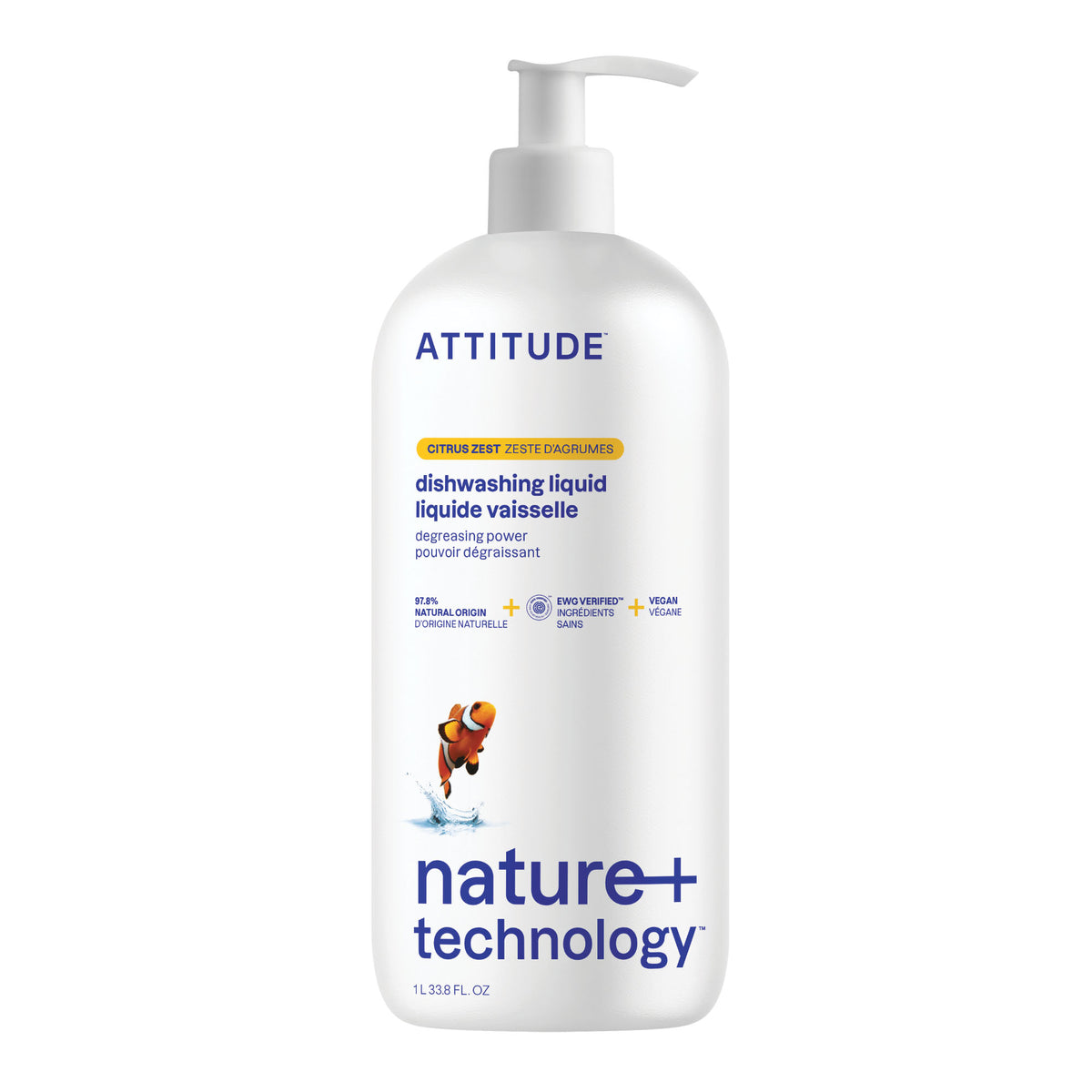 Attitude Dishwashing Liquid Citrus Zest 1L