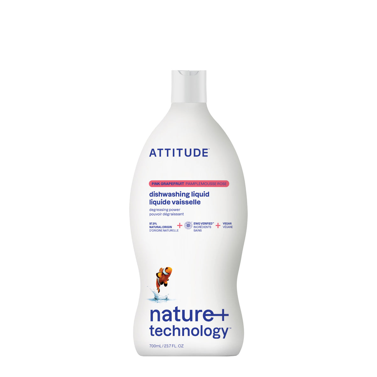Attitude Dishwashing Liquid Pink Grapefruit 700ml
