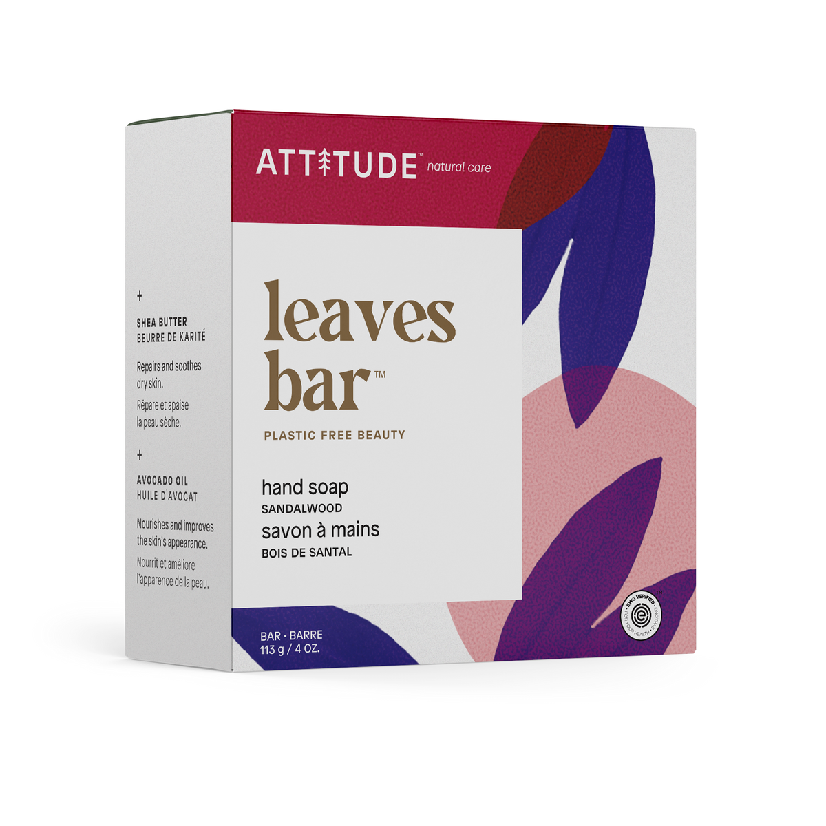 Attitude Leaves Bar Hand Soap Sandalwood 113g