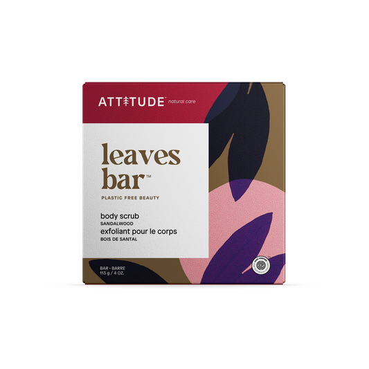 Attitude Leaves Bar Body Scrub, Sandalwood Sandalwood 113g