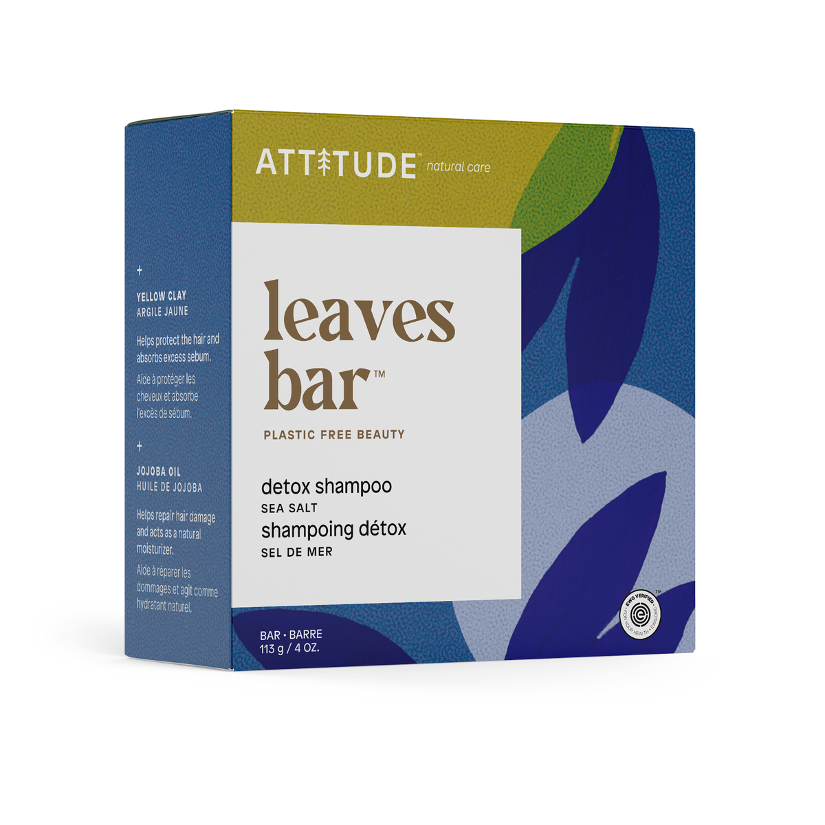 Attitude Leaves Bar Shampoo Detox Sea Salt 113g