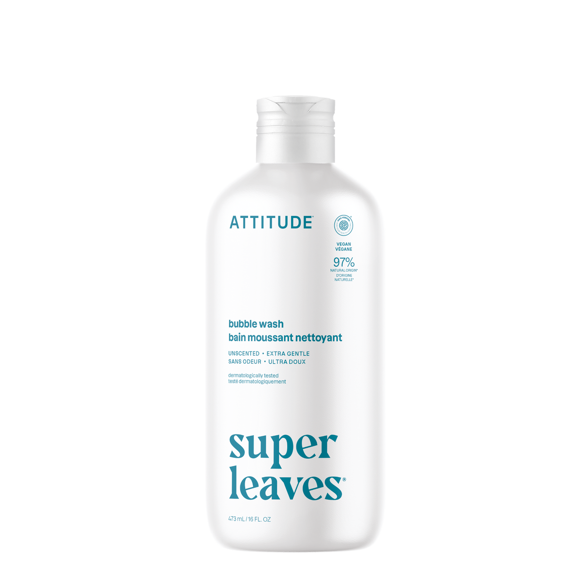 Attitude Super Leaves Bubble Wash Unscented 473ml
