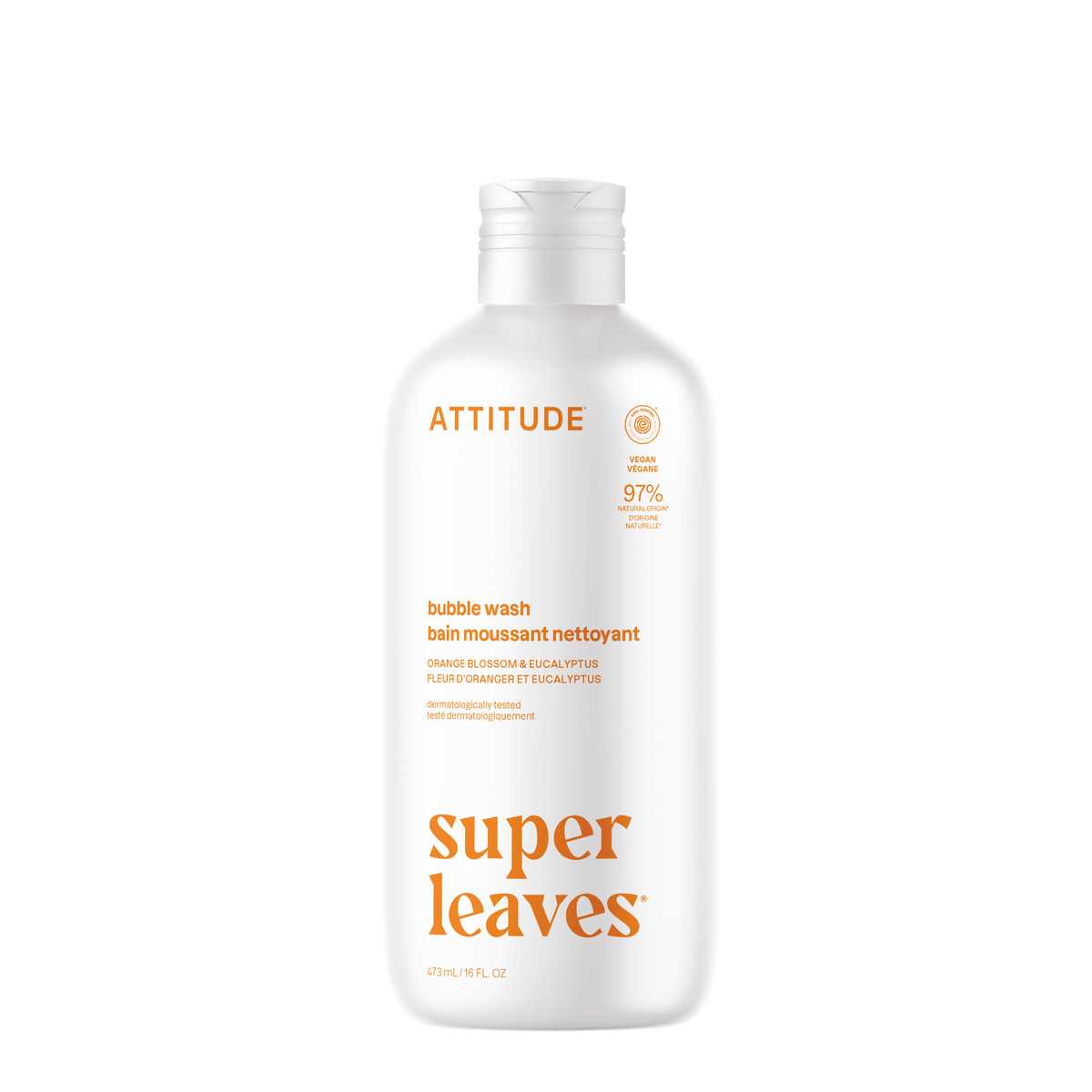 Attitude Super Leaves Bubble Wash Orange & Eucalyptus 473ml