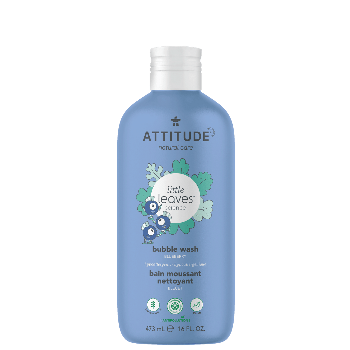 Attitude Little Leaves Kids Bubble Bath Blueberry 473ml