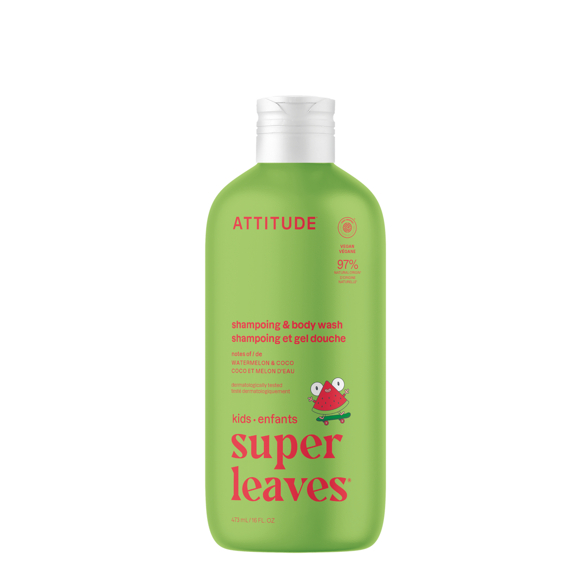 Attitude Little Leaves 2-in-1 Shampoo & Body Wash Watermelon & Coco