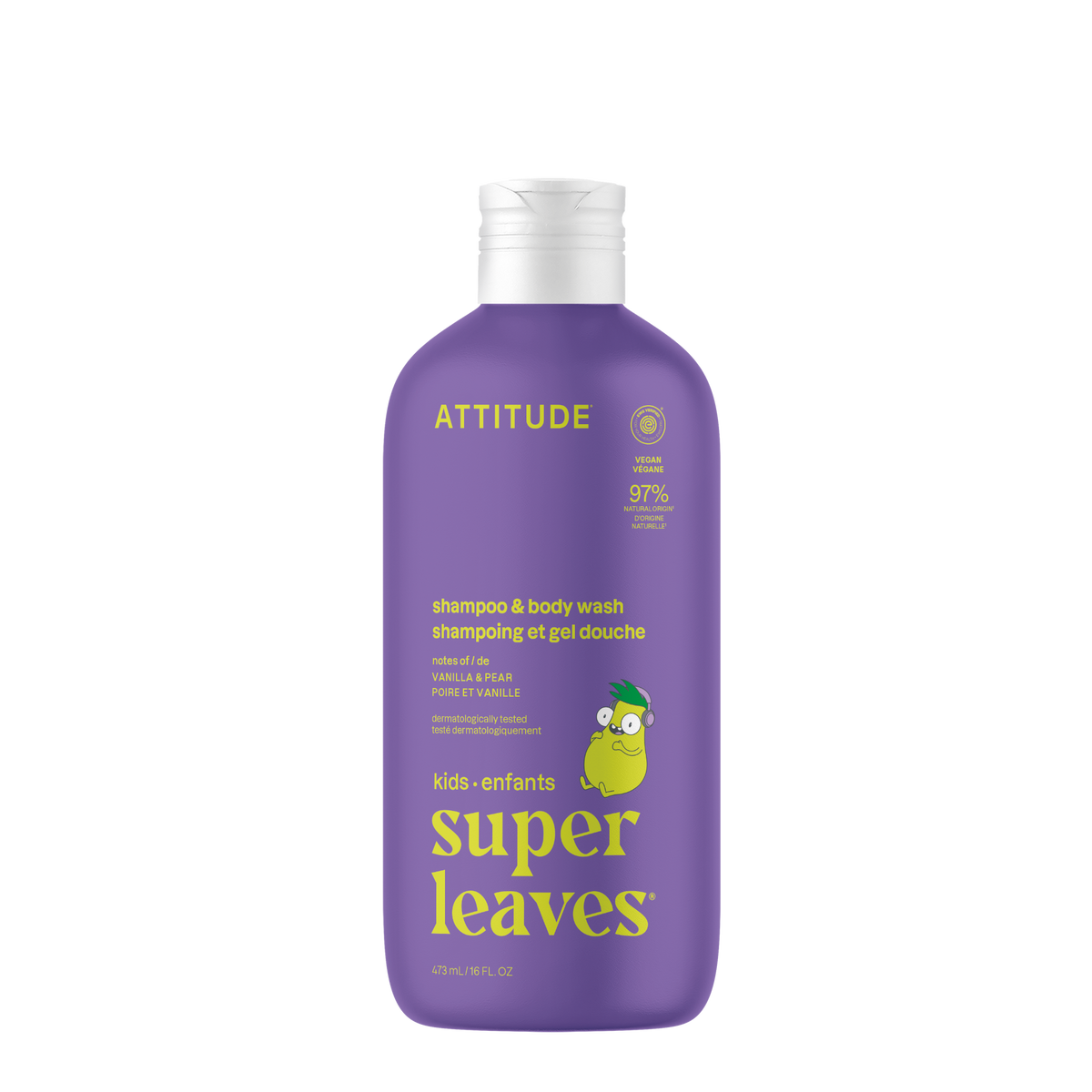 Attitude Little Leaves 2-in-1 Shampoo & Body Wash Vanilla & Pear